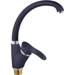 01 Смеситель для кухни с гайкой (утка) черный С4301В