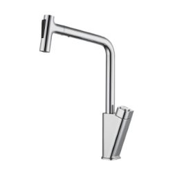 12 Смеситель для кухни с гайкой и выдвижной лейкой Люкс А3512