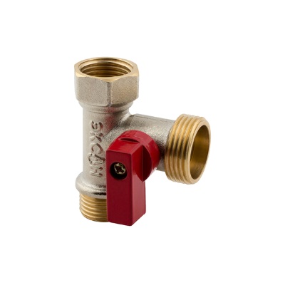 Кран 3-х проходной для стир. машин 1/2 вн*3/4 нар*1/2 нар ЭКСАН