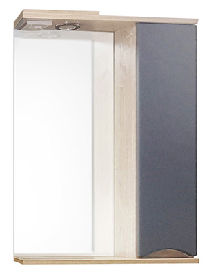 30 Зеркальный шкаф Женева 600 (графит) лев. VERSAL