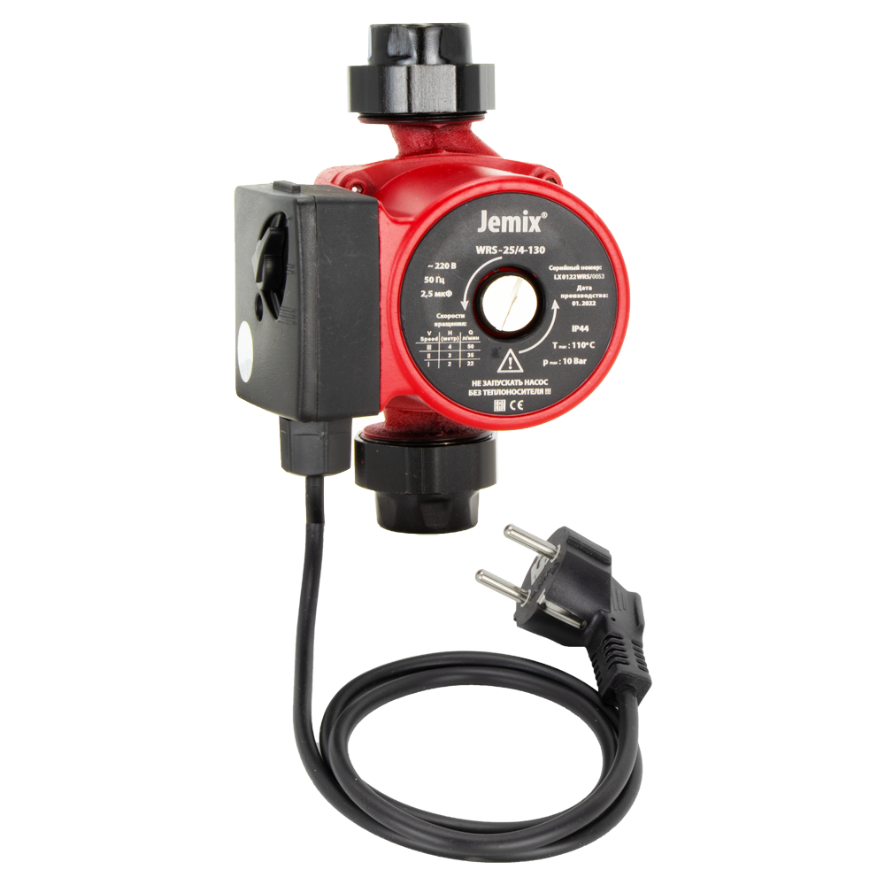 Циркуляционный насос JEMIX для отопления WRS-32/4-180 с проводом