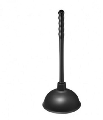 Вантуз конический черный, диам.136 мм, ручка пластмассовая h-219мм