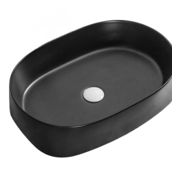 CR2691 Раковина накладная, черный матовый, овальная 560*390*140 Ceruttispa