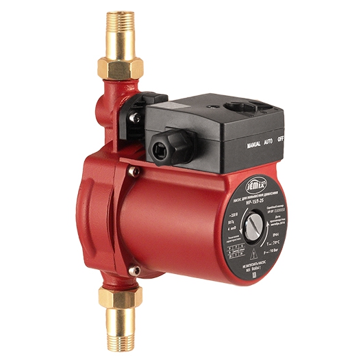 Насос повышающий давл. WP-15/9-25 AUTO (мокр. ротор, 120 Вт., напор 9 м., произв. 25 л/мин)