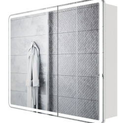 Зеркальный шкаф с подсветкой Итана Miro ЛДСП 100 1000х150х790 (Белый)