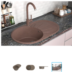 Мойка ML-GMS05 СТАНДАРТ овальная с крылом, терракот (307), 735*455*170мм