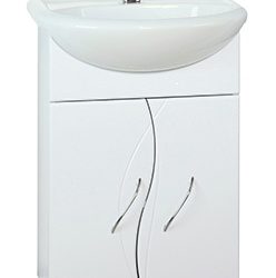 01 Тумба АЛЕКСА 52 (2 двери) белый  под умывальник Альфана 52