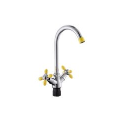 Смеситель для кухни с высоким изливом (крепление гайка) (оранжевый) B59-071B (Potato)