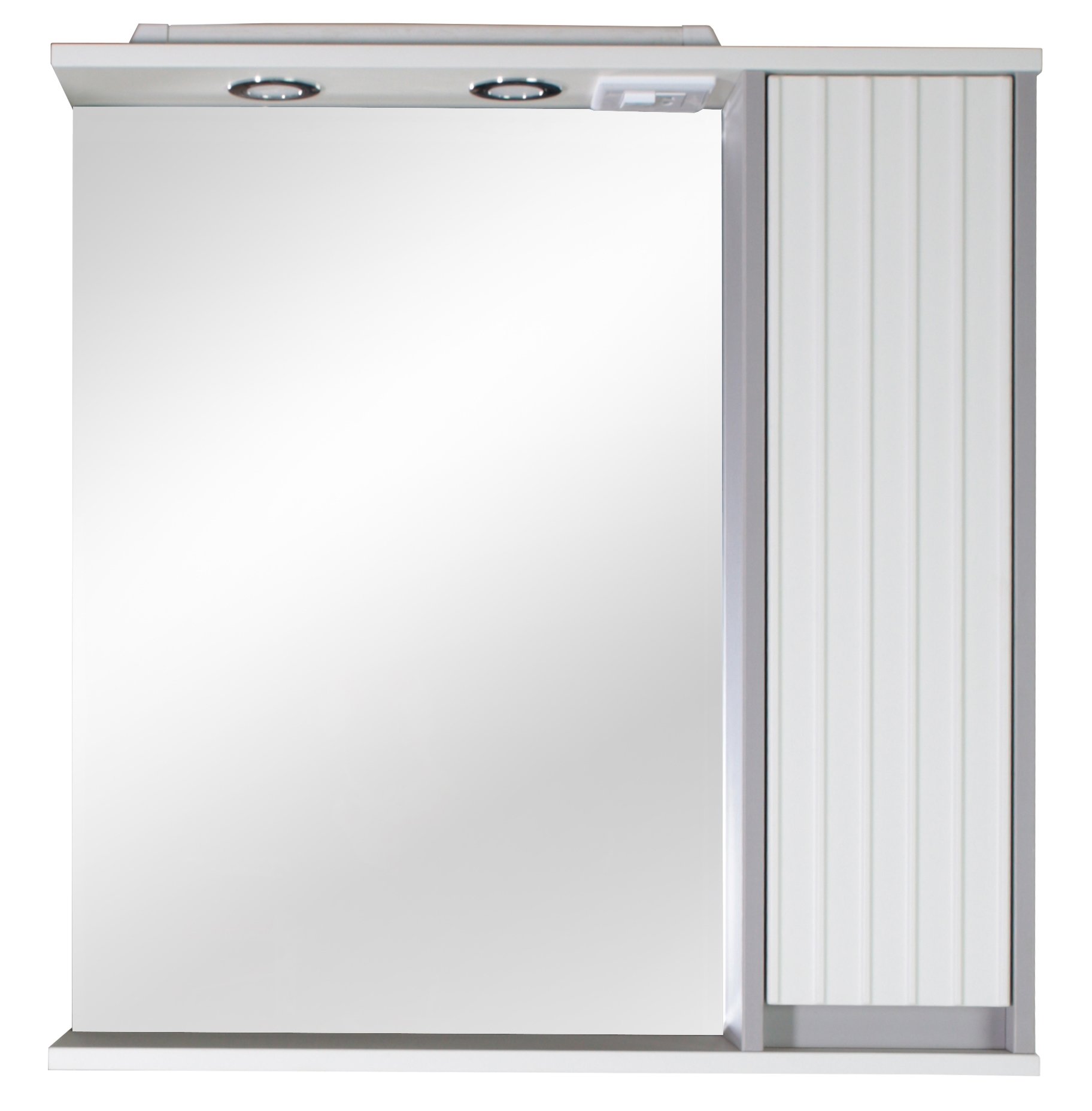 2 Зеркало Мирано 65 ПРАВОЕ (Белый )