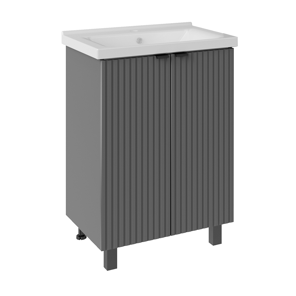 7 Подстолье Дора 60 "Серый"  под умывальник Миранда 60