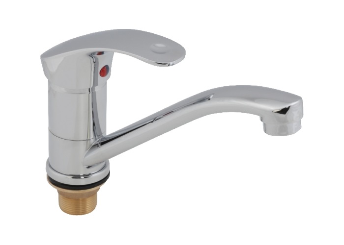 36 Смеситель для кухни средний нос с гайкой СВ3136