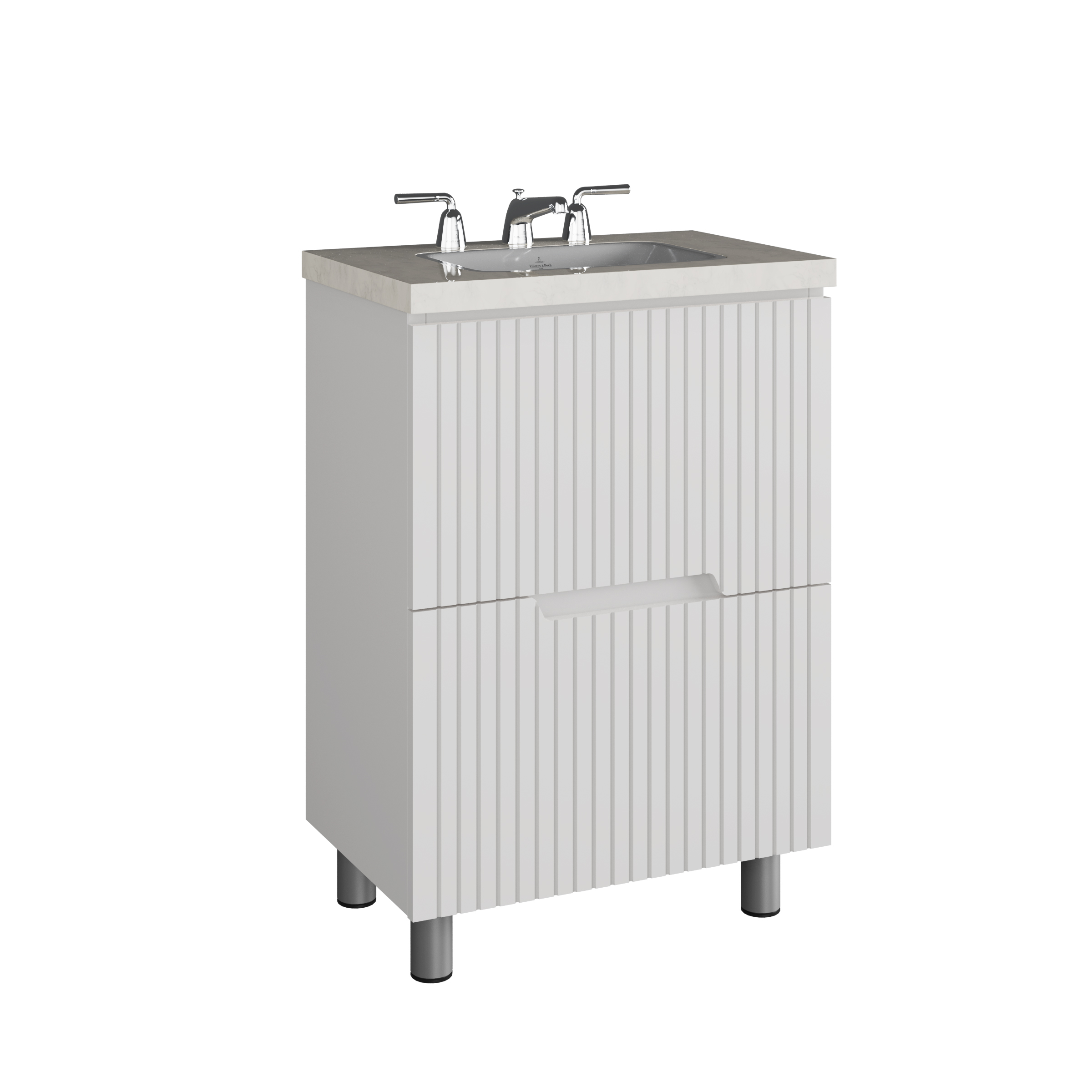 Тумба Асти (70 2 ящика (Белый) под Como 70)