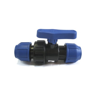 ПЭ Кран шаровый обжимной 40 Полиэтилен Политэк(48шт)