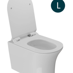 Унитаз подвесной безободковый WAVE STAR сид. дюропласт, м/л, быстр, БЕЛЫЙ глянец (L)