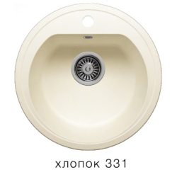 Мойка F-05 круглая, хлопок (331), 450*210мм