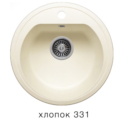 Мойка F-05 круглая, хлопок (331), 450*210мм