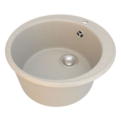 Мойка Granite-01 круглая, бежевая, 475*194мм