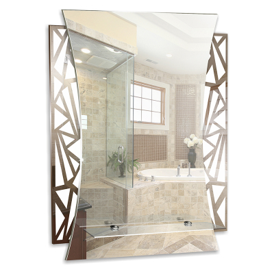 Зеркало MIXLINE "Искра" 540*680 полка/пескоструйный рисунок