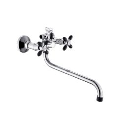 Смеситель универсальный с круглым изливом (чёрный) B22-071F (Potato)