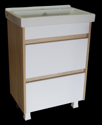 17 Тумба Торонто 60/2 под ум. Fest 60/ Фостер 600 (Белый/ Белое дерево)