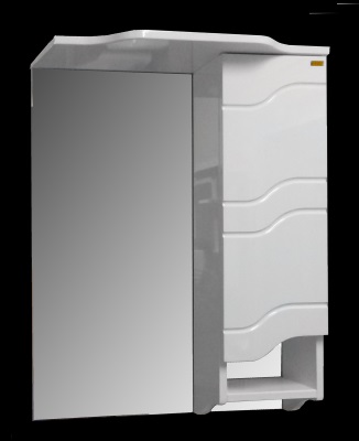 04 Зеркало шкаф Дели 600 (Белый)