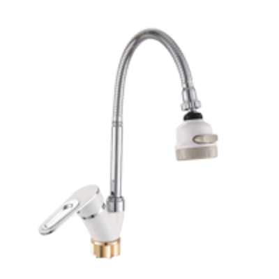 28 Смеситель для кухни с гайкой с гибким изливом С3528