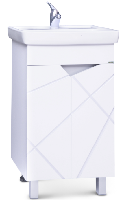 06 Тумба Геометрика 500 под умывальник Томь 50 (Белый-матовый)