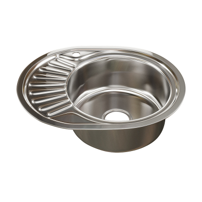 Мойка овал 45х57 (0,6) прав вып 3 1/2 MIXLINE 16 см с сифоном врезная