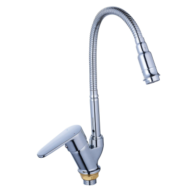 07 Смеситель для кухни с гайкой с гибким изливом С3507