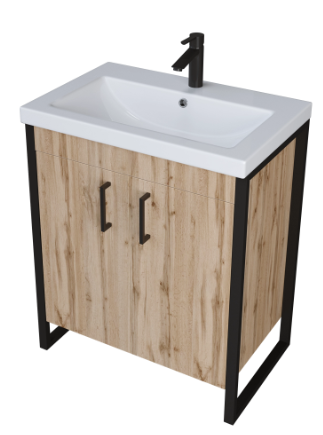 2 Тумба Grunge Loft 70Н 2д Дуб Вотан под Умывальник СОМО 70