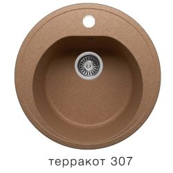 Мойка F-08 круглая, терракот (307), 510*190мм