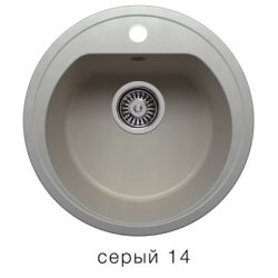 Мойка F-05 круглая, серая (14), 450*210мм