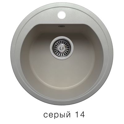 Мойка F-05 круглая, серая (14), 450*210мм