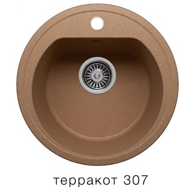 Мойка F-05 круглая, терракот (307), 450*210мм
