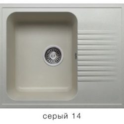 Мойка F-07 с крылом, серая (14), 500*610*200мм