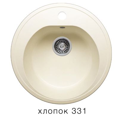 Мойка F-08 круглая, хлопок (331), 510*190мм