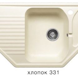 Мойка F-10 угловая с крылом, хлопок (331), 500*800*175мм