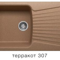 Мойка F-12 с крылом, терракот (307), 500*850*200мм