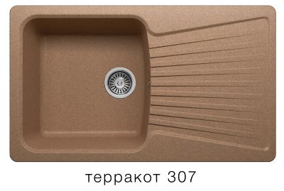 Мойка F-12 с крылом, терракот (307), 500*850*200мм
