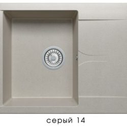 Мойка GALS-620 (аналог F-07) с крылом, серая (14), 500*620*200мм