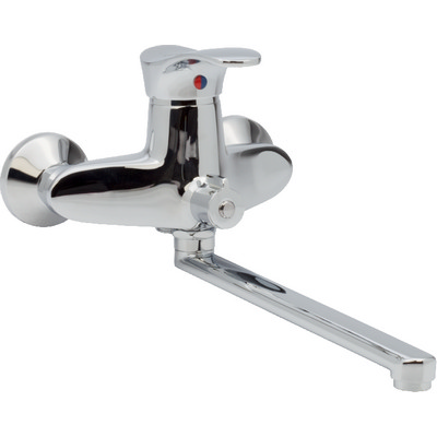 01 Смеситель для ванны с длин изливом 350 мм. с дивер СВ9201