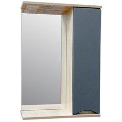 30 Зеркальный шкаф Женева 600 (графит) прав. VERSAL