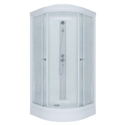 Душевая кабина "Риф 90*90 В3" ГРЕЙС; ДН4, сред. подд., (кабина/7 мест+сифон E410CL)