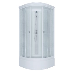 Душевая кабина "Риф 90*90 В3" ГРЕЙС; ДН4, сред. подд., (кабина/7 мест+сифон E410CL)