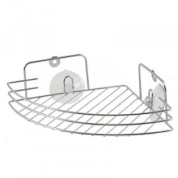 Полка для ванной угловая на присосках 19*19*6см, хром W2672С-1 310829 Рыжий Кот (1/24)