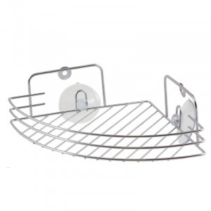 Полка для ванной угловая на присосках 19*19*6см, хром W2672С-1 310829 Рыжий Кот (1/24)