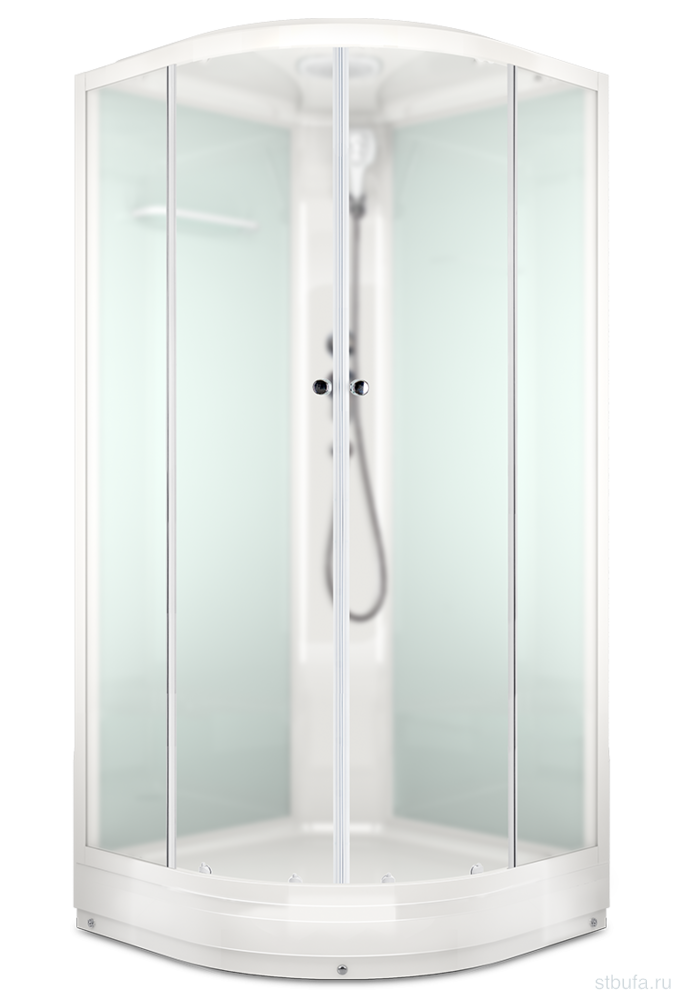 Душ кабина DOMANI-Spa Delight SLIM 99,низкий  поддон,белые стенки,стекло мат, 90*90*218