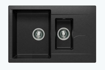 Мойка BRIG-770 (аналог F-21) двухчашевая, черная (16), 500*770*200мм