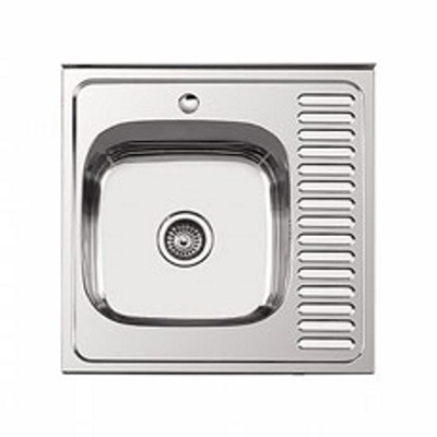 Мойка глянцевая накладная 600 Х 600 -0.8мм-L