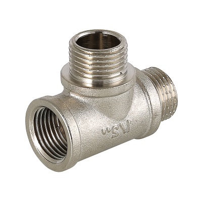 Тройник латунный 15Вх15Нх15Н никель